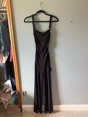 Lulu's Black Cowl-Neck Wide-Leg Jumpsuit